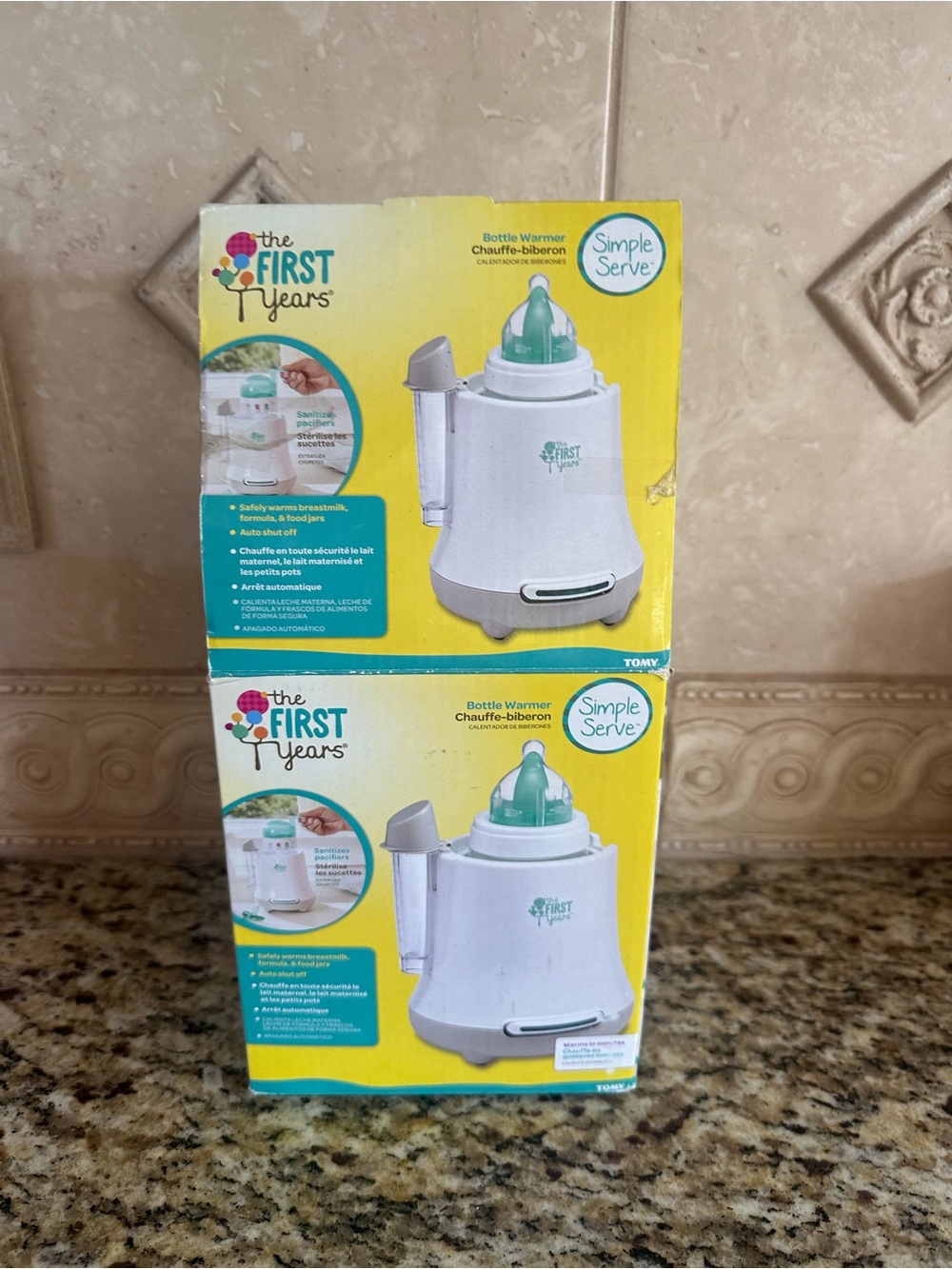 The First Years Simple Serve Bottle Warmer - White/Green